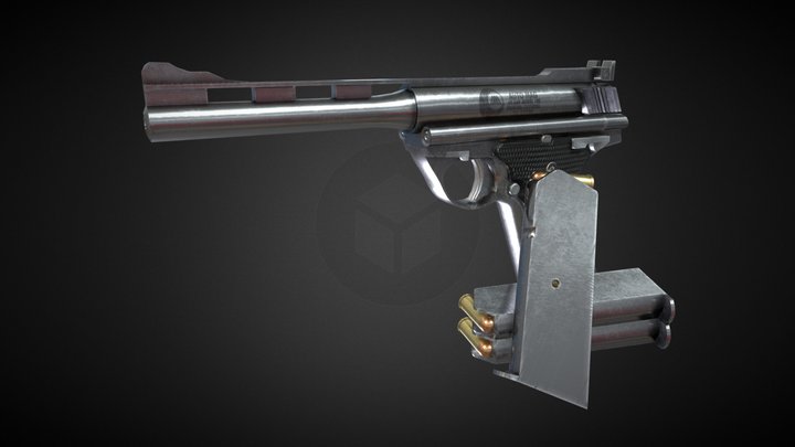 Automag Pistol .44 Magnum 3D Model