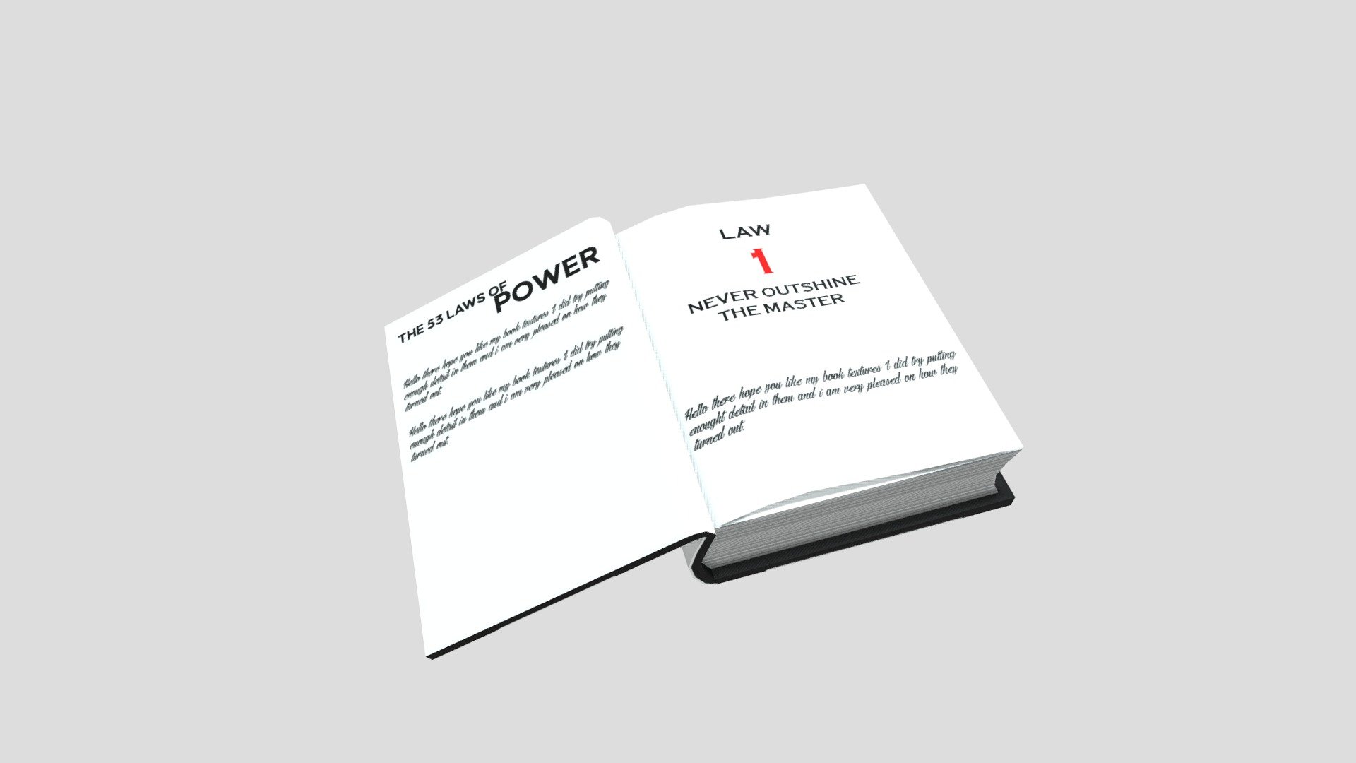 The 53 Laws of Power - 3D model by - MOB - (@MOB_47) [7dc66b6] - Sketchfab