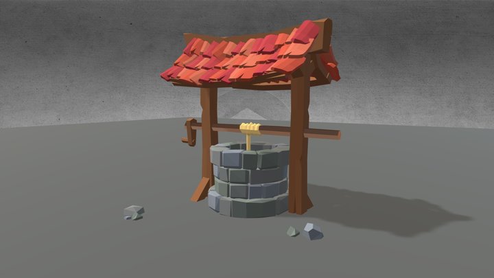 Low Poly Well 3D Model