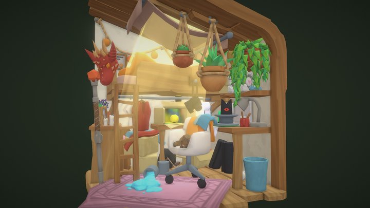 DAEcrib - A Cosplayer's Room 3D Model