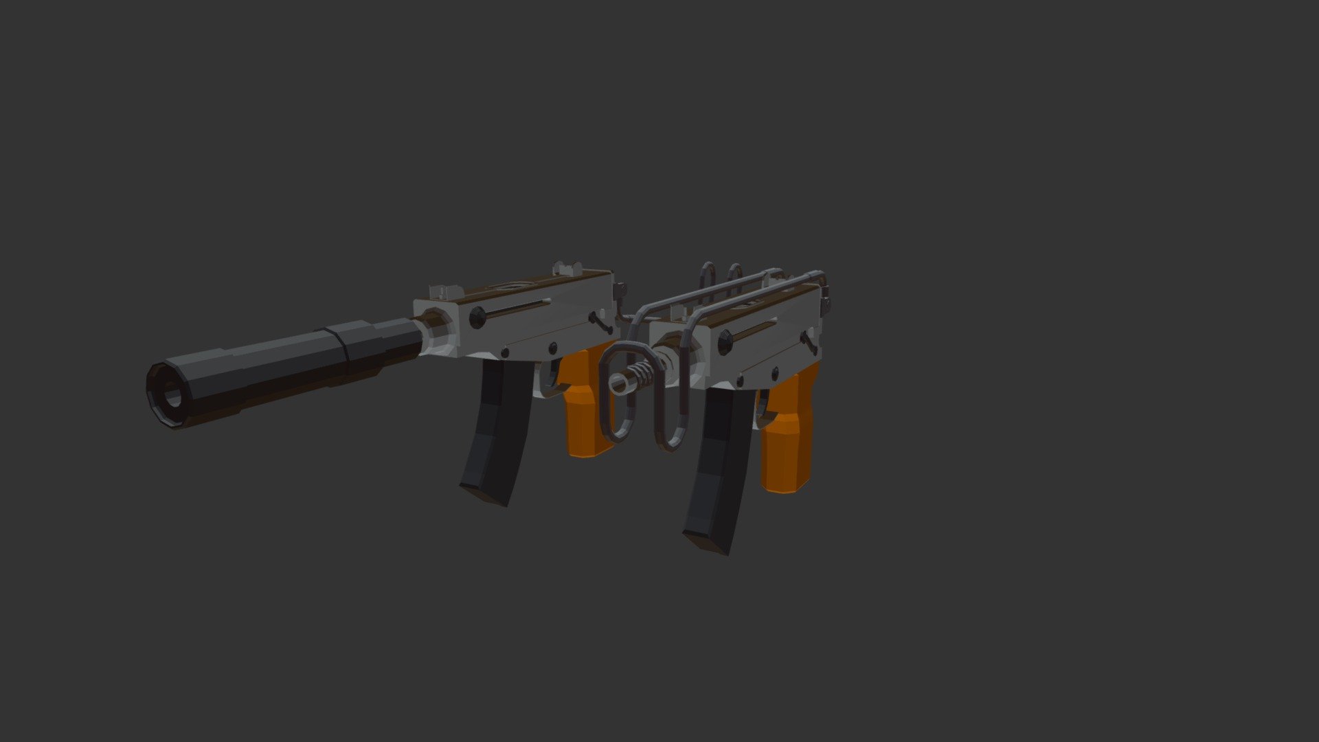 Low-Poly Cz.61 7.65x17mm Machine Pistol