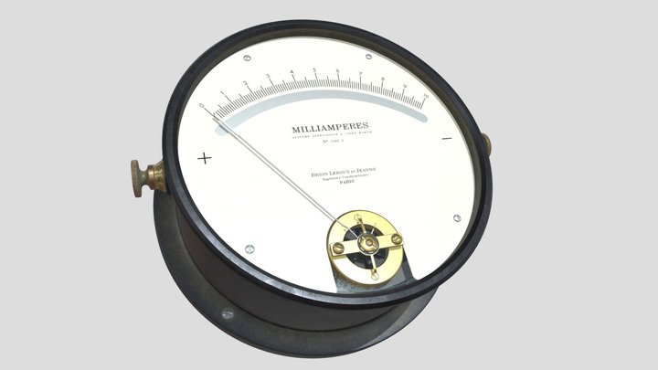 Antiguo Miliamperímetro Analógico 3D Model