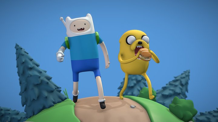 Adventure Time - Diorama 3D Model
