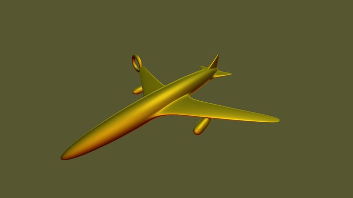 Aircraft jewel for casting (Plane) 3D Model