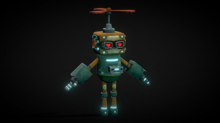 Airport Military Robot 3D Model