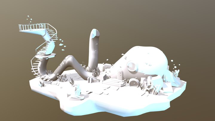 Octopus House (No Texture) 3D Model