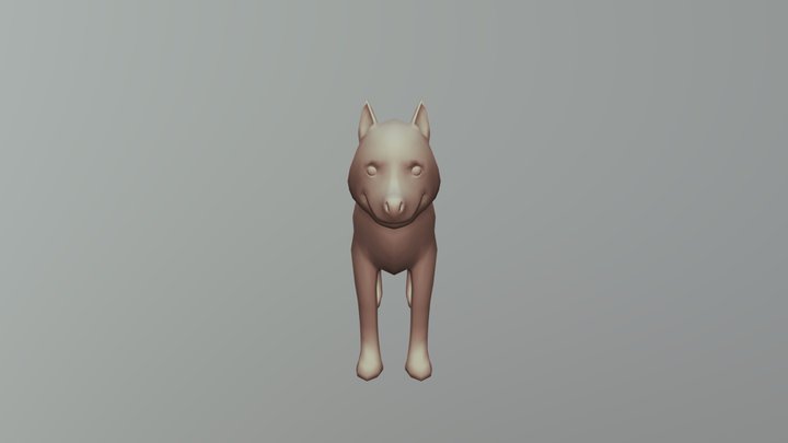lil husky 3D Model