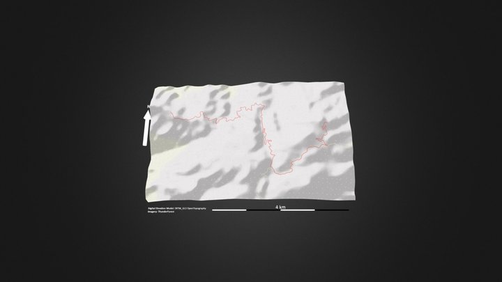 大老岭_等高地图 – Free 3D Model STL