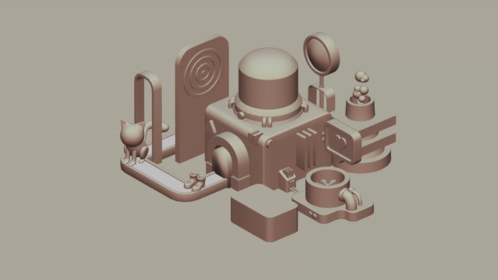 Brain animation 3D Model