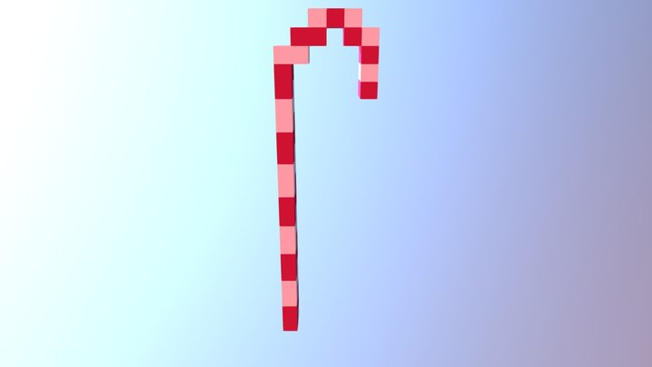 Candy Cane 3D Model