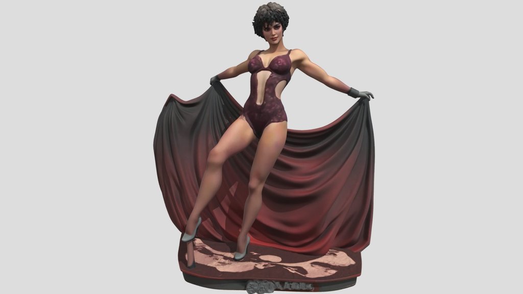 Exotic Dancer Floating in Space