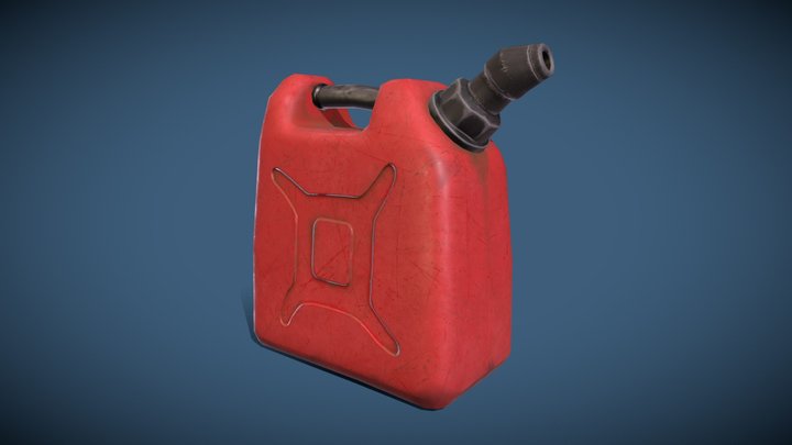 Stylized Petrol Gas Can - Low-poly 3D model 3D Model