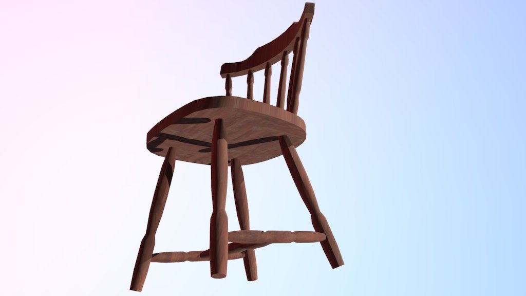 Chair Rustic 7z obj, mtl, png