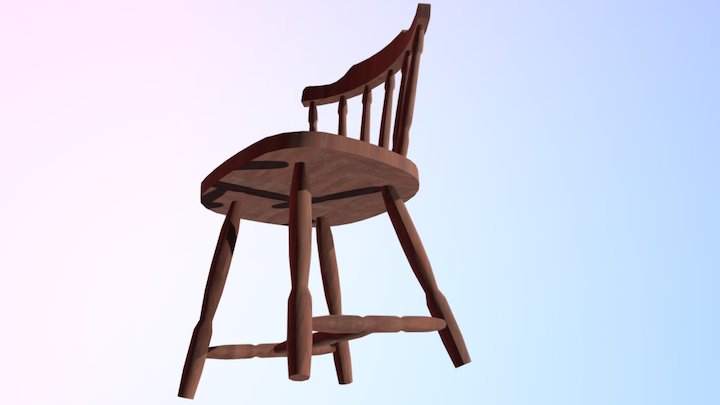 Chair Rustic 7z obj, mtl, png 3D Model