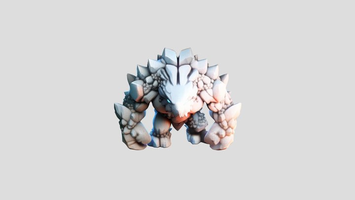 Ice Golem 3D Model