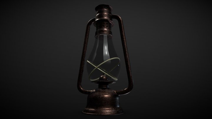 Oil Lamp 3D Model