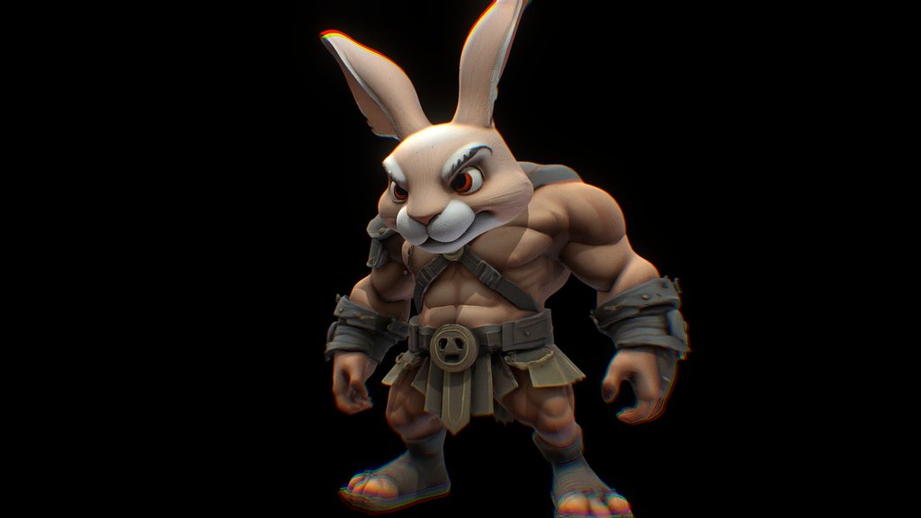 Rabbit Man Warrior (Animated)