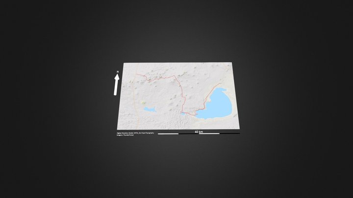 辉腾梁草原_等高地图 – Modello 3D gratuito STL