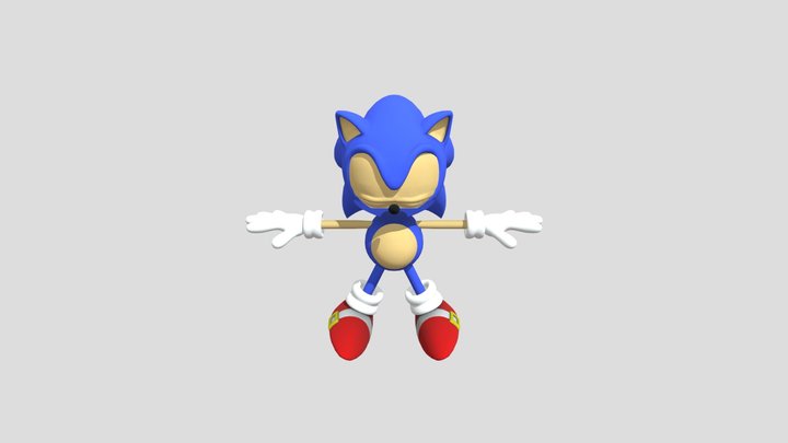 Ugly Sonic 3D Model