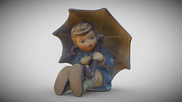 Umbrella Girl (Photogrammetry) 3D Model
