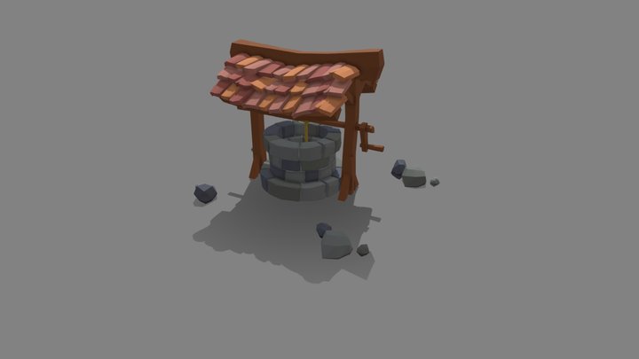 Low_Poly_Well 3D Model
