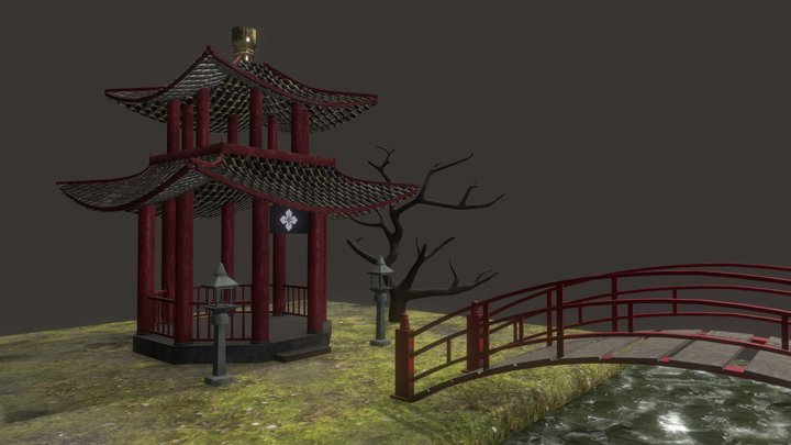 Chinese Temple 3D Model