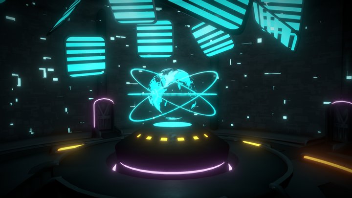 Earth Hologram 3D Model