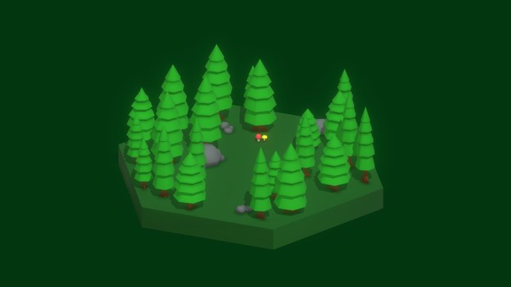 Hex_las - zaczarowany 3D Model
