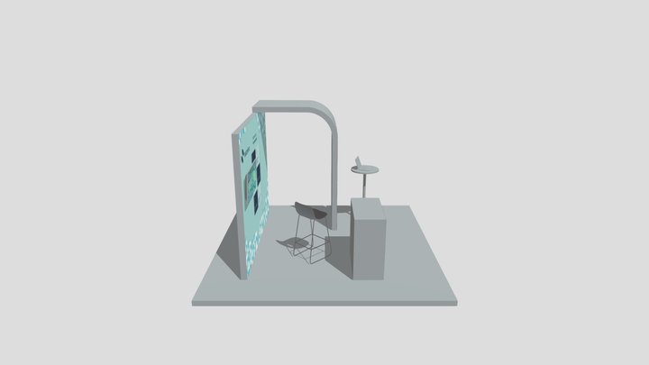 DECERTO-stand Mockup 3 3D Model