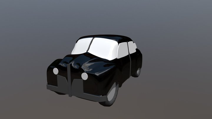 Oldtimer Car - Low Poly 3D Model