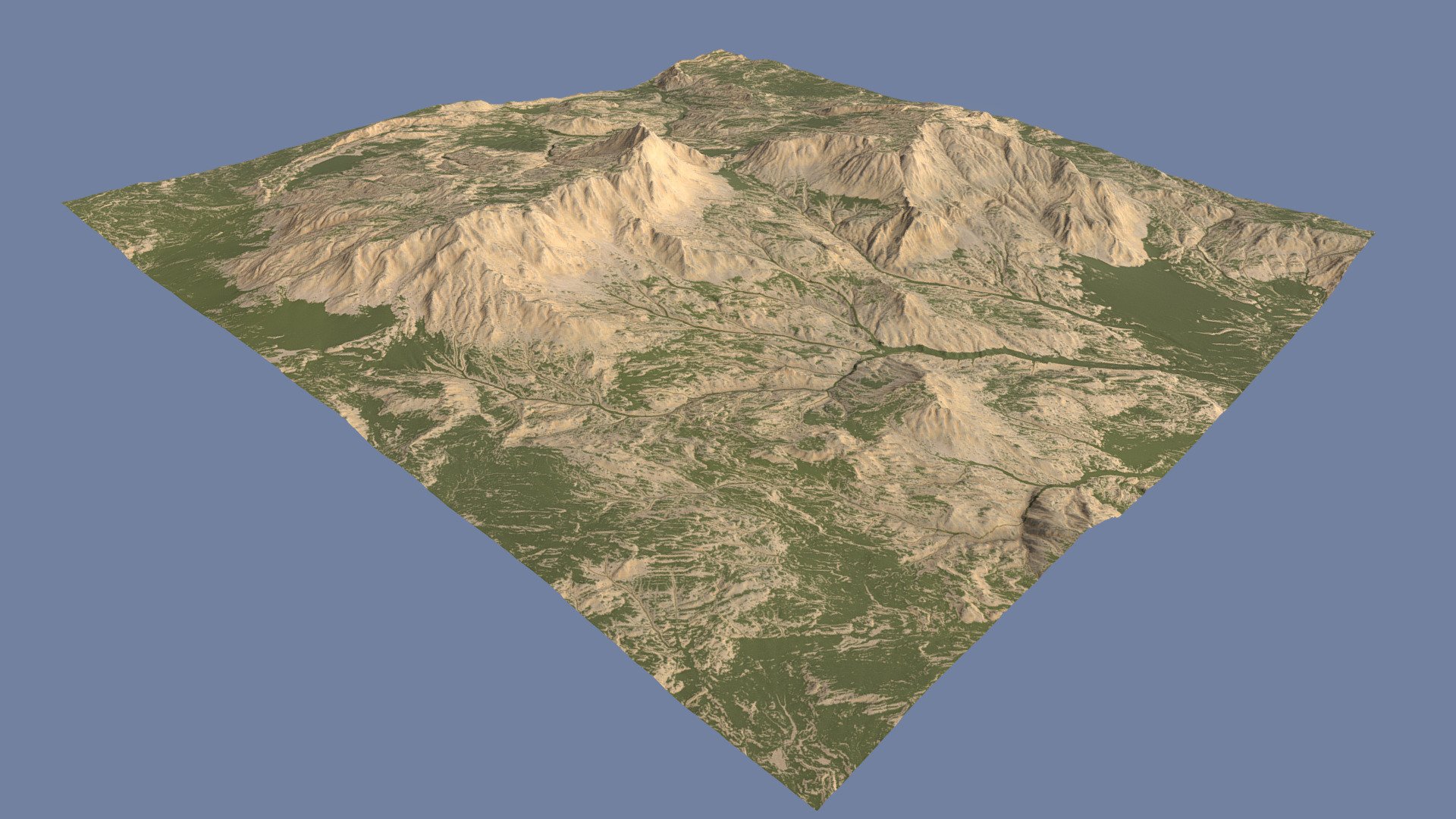 Mountain with vegetation