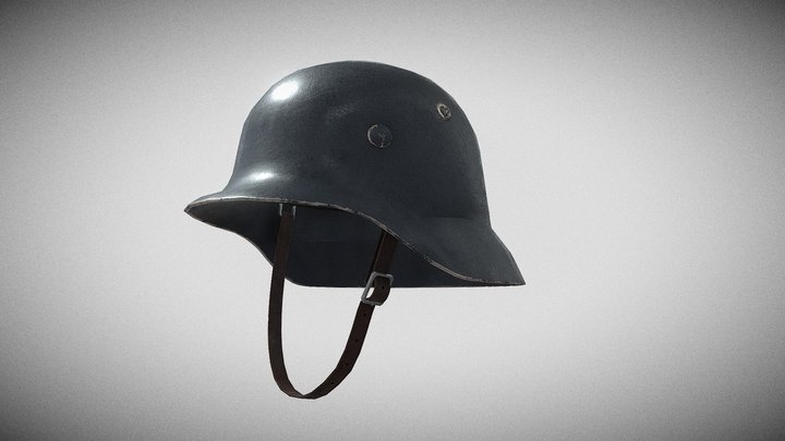 German helmet from WW2 - game ready 3D Model