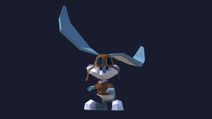 Aviator Rabbit 3D Model