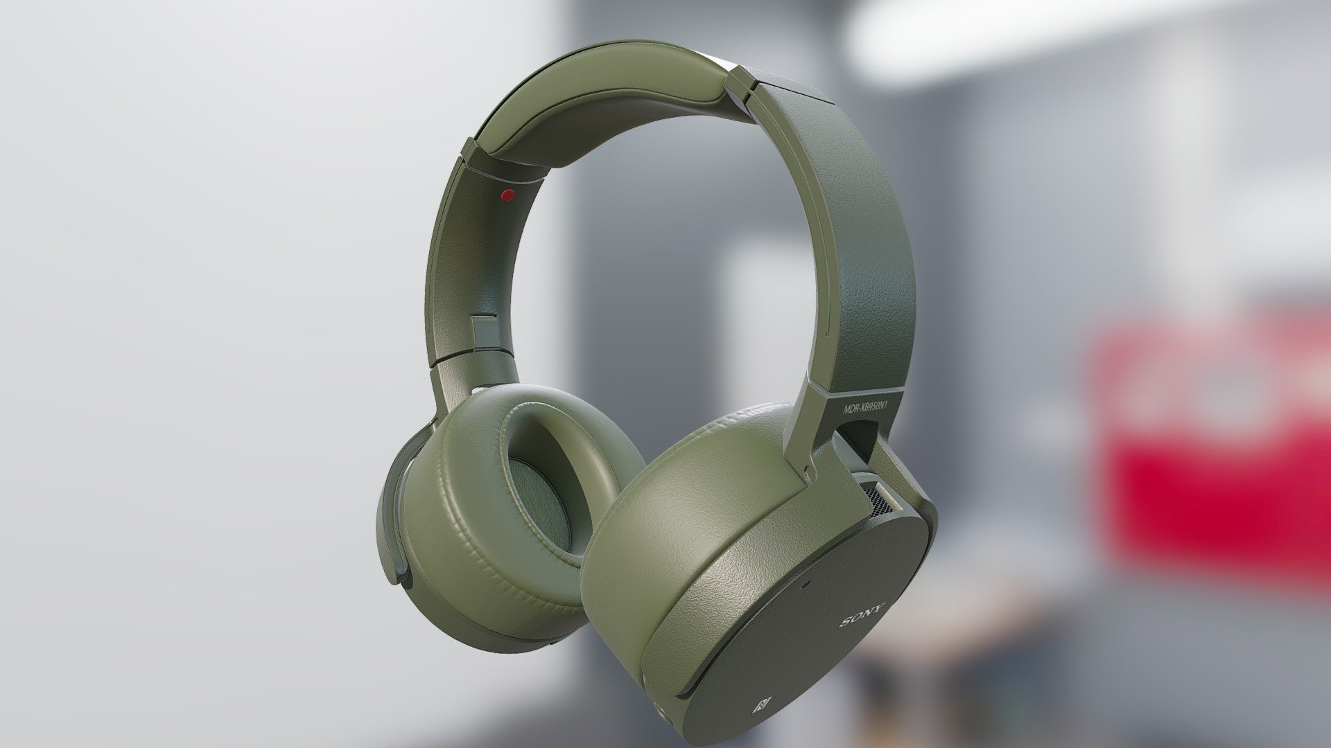 Sony MDR-XB950N1 Green Wireless Headphones - 3D model by VirTry