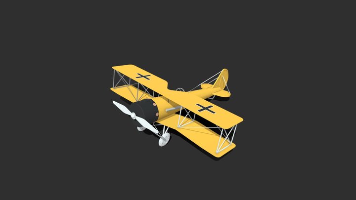 Vintage Toy Airplane 3D Model