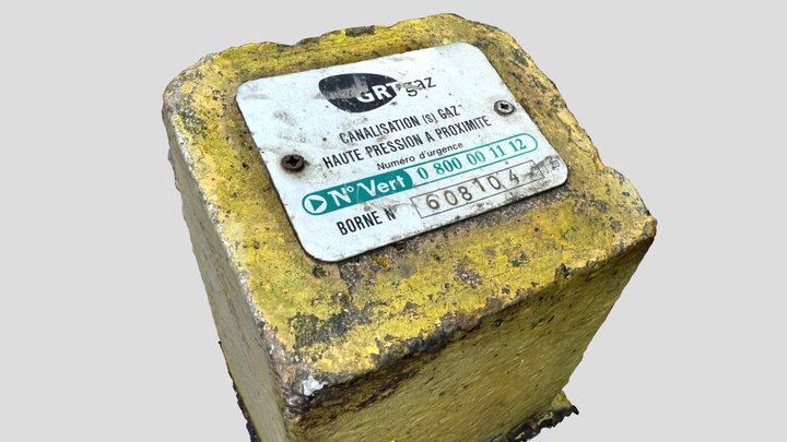 free borne indicatif de canalisation 3D Model