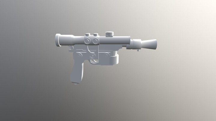 Han Solo Gun (Low Poly) 3D Model