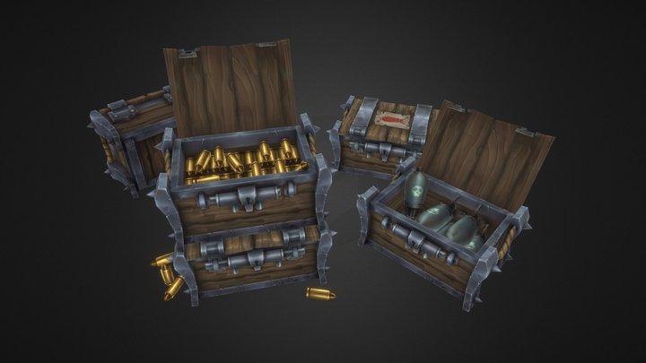 Ammo Crates 3D Model