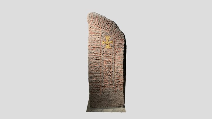 Hørning Viking Rune Stone 3D Model