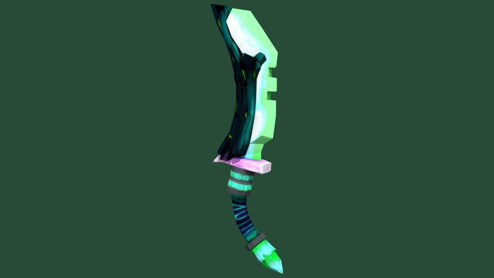 Painted Dawn Dagger 3D Model
