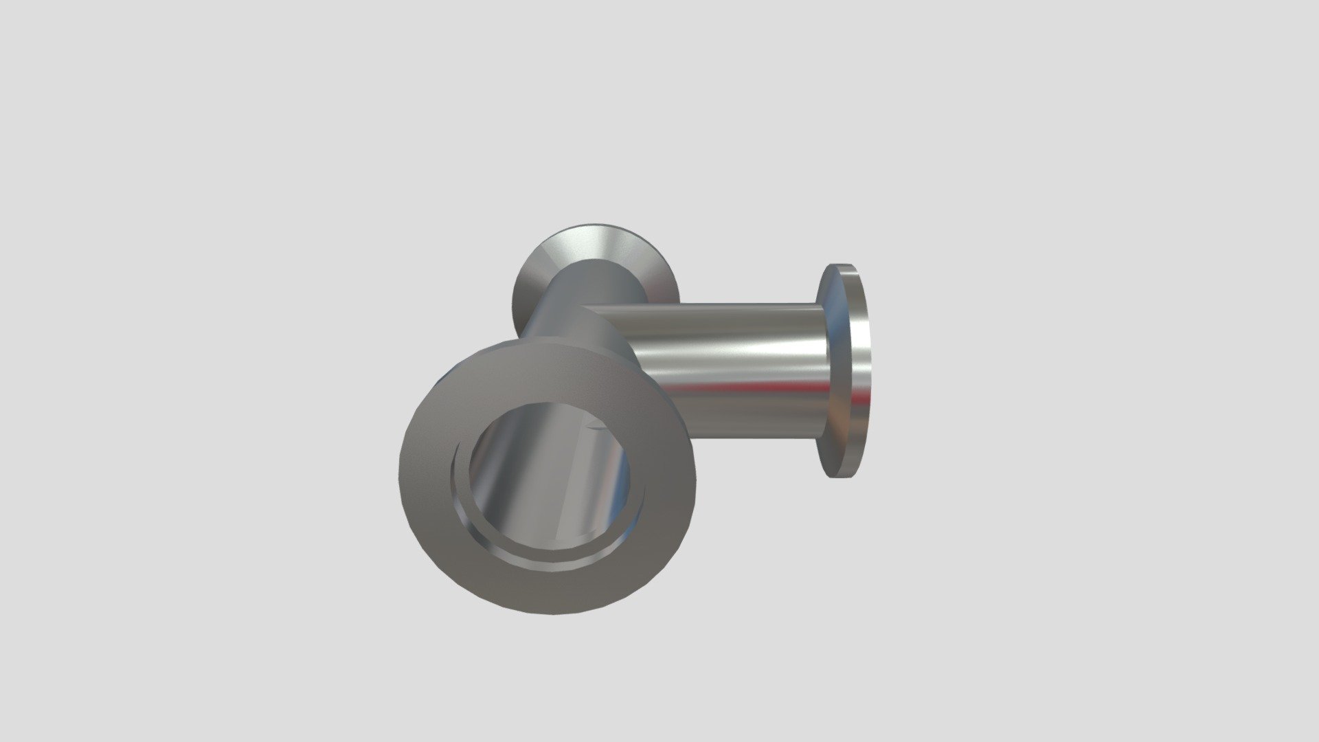KF 3 Way (KF vacuum tee) — Sketchfab embed 3D viewer