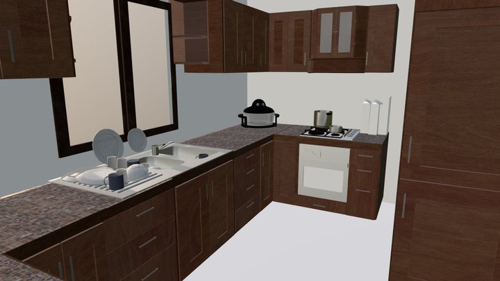 3D Model of a Kitchen 3D Model