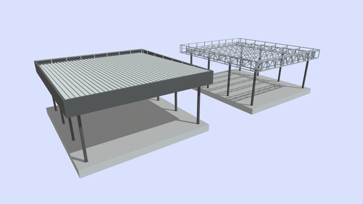 Навес Куб 3D Model