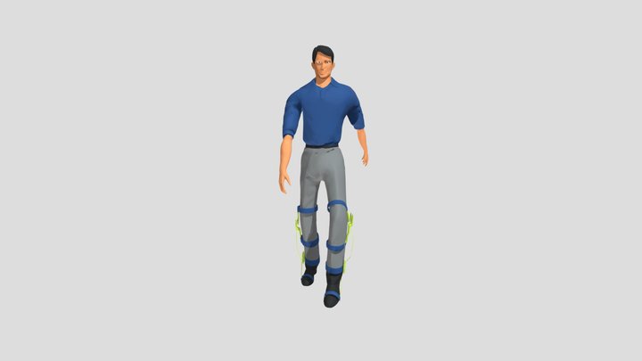 Man with device 3D Model