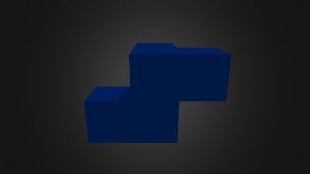 PUZZLE CUBE BLUE PART LH 3D Model