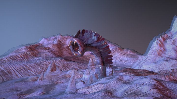 Gusanoide espacial 3D Model