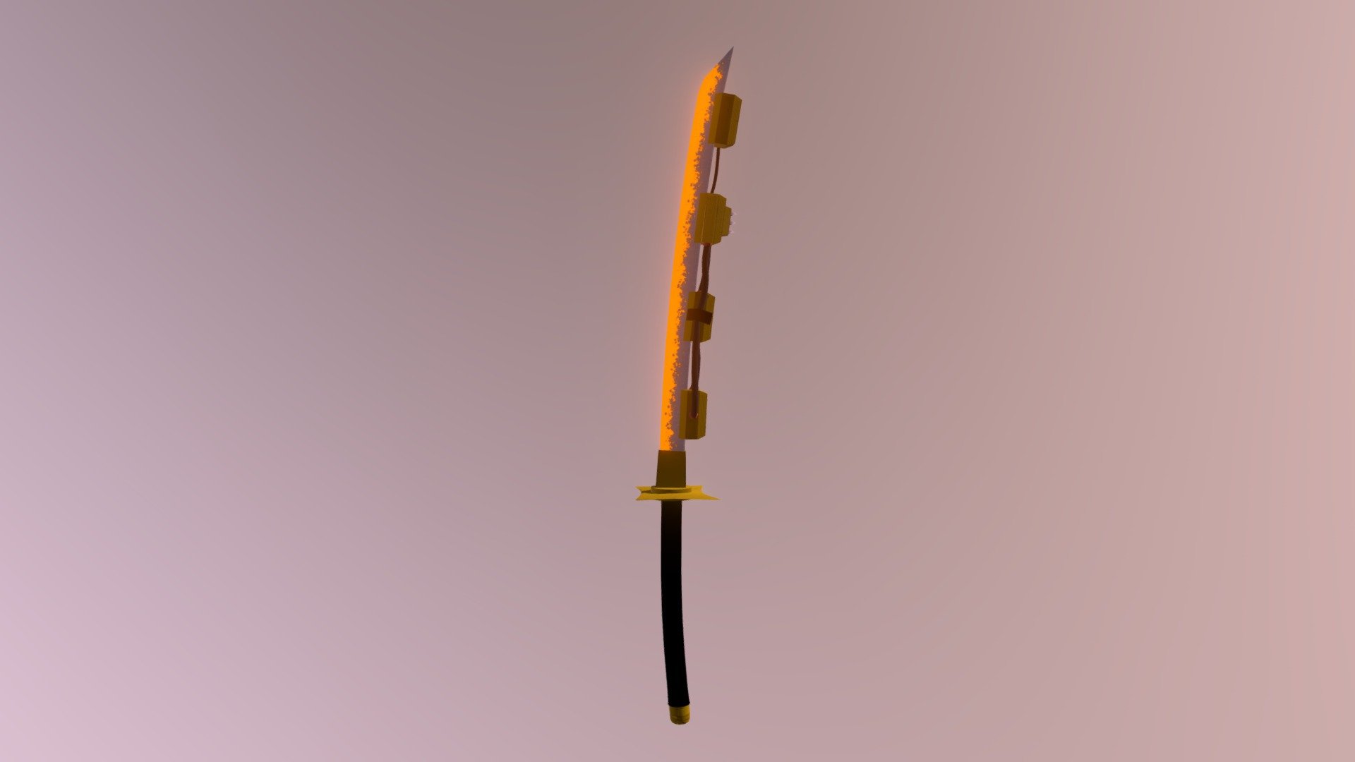 Incandescent Cyberpunk Katana - Game Asset