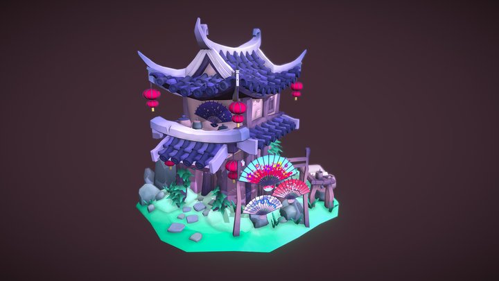 The Fan Maker - DAE Villages 3D Model