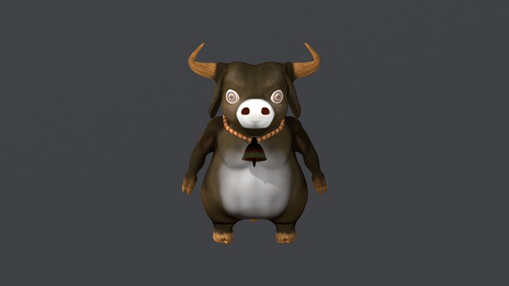 buffalo cartoon 3D Model