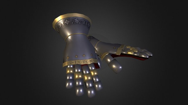 Medieval Glove 3D Model